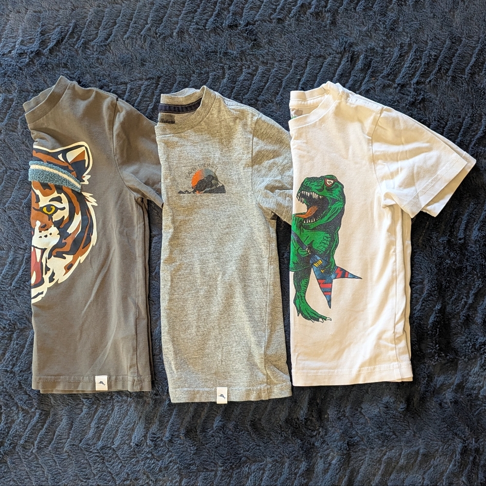 Tommy Bahama Kids' Graphic Tees - Tiger, Mountain, Dinosaur, Size 4T